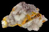 Orange Wulfenite Crystals on Quartz - Red Cloud Mine, Arizona #118964-1